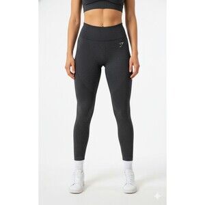 Gymshark Leggings Womens Small Black Vital Seamless High Waisted Athleisure